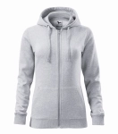 WYPRZEDAŻ 1 szt. ROZMIAR M Bluza TRENDY ZIPPER damska (411) JASNOSZARA