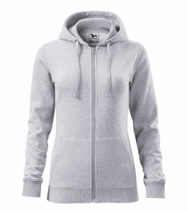 WYPRZEDAŻ 1 szt. ROZMIAR M Bluza TRENDY ZIPPER damska (411) JASNOSZARA