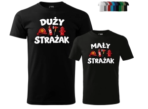 DUŻY STRAŻAK MAŁY STRAŻAK  Zestaw koszulek dla Taty i Syna 