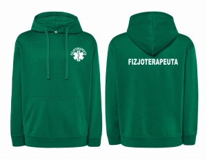 WYPRZEDAŻ 1 szt. rozmiar XL Bluza damska z kapturem kangurka FIZJOTERAPEUTA JHK ZIELEŃ TRAWY 